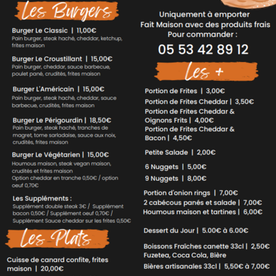 carte a emporter