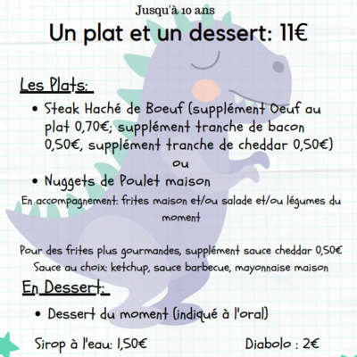 menu enfant