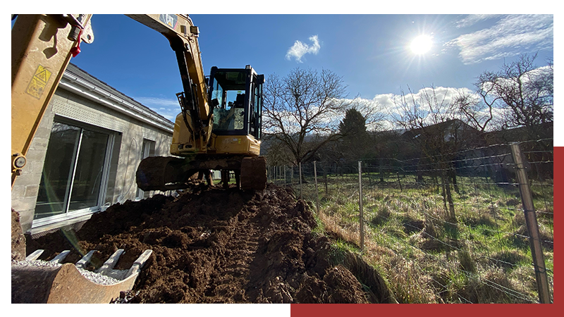 Décapage terres végétales à Champagney